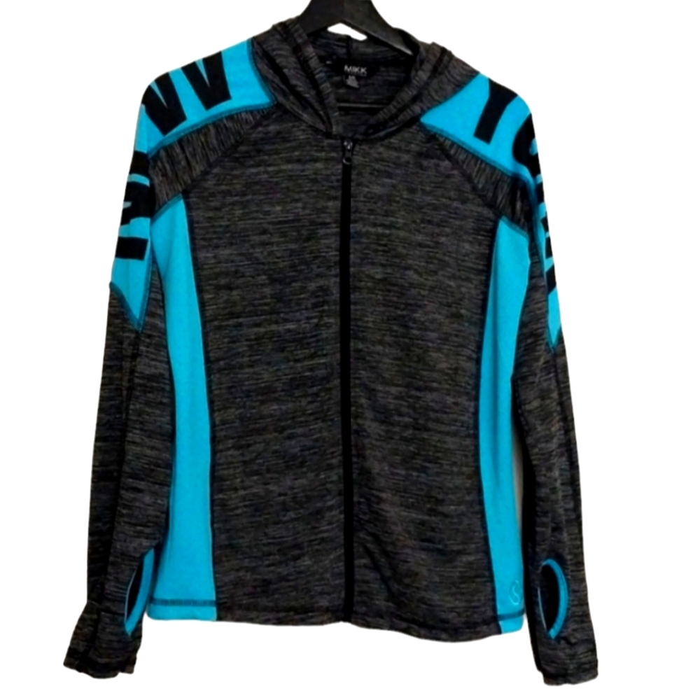 Mikk Hoodie Zip up Atlhletic Sweatshirt sz Large